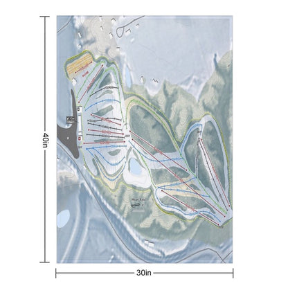 Mount Kato Resort Trail Map Throw Blanket