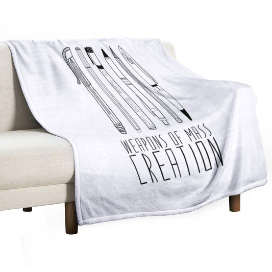 Weapons Of Mass Creation Throw Blanket