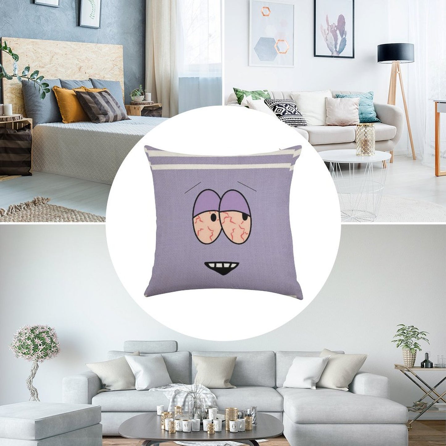 South Park - Towelie High Linen Throw Pillow Cover