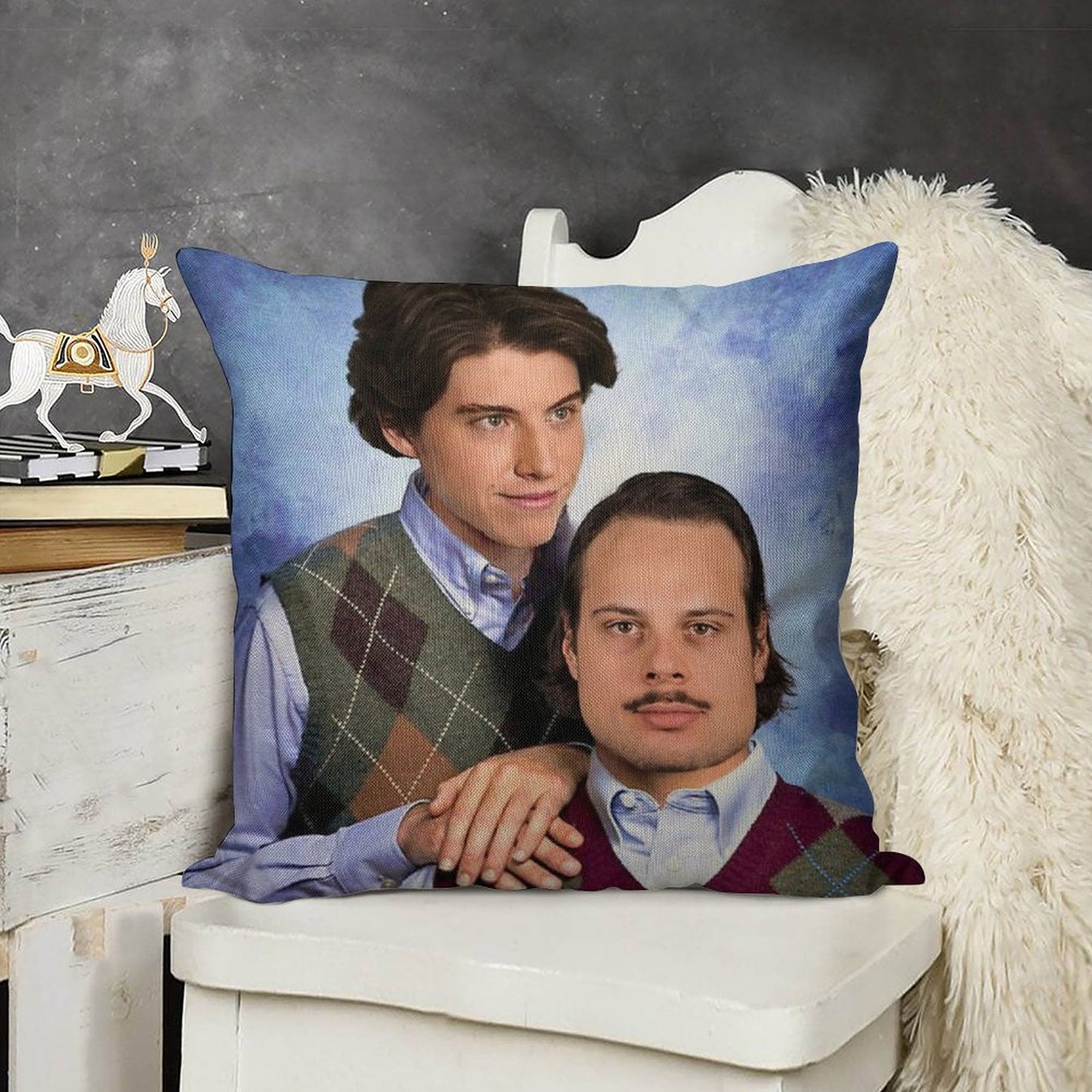 Matthews + Marner Stepbrothers Linen Throw Pillow Cover