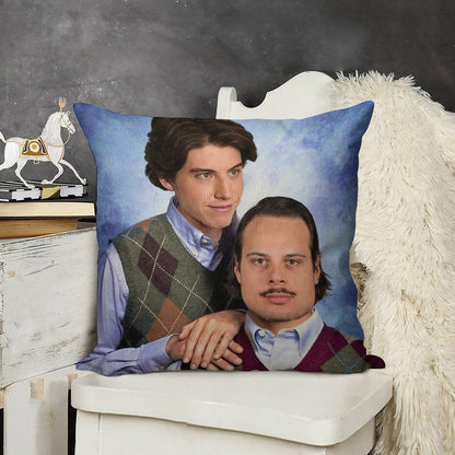 Matthews + Marner Stepbrothers Linen Throw Pillow Cover