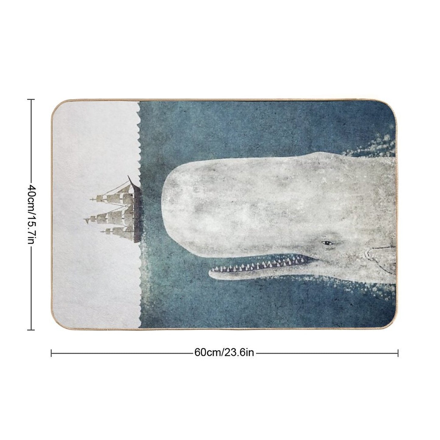 The White Whale Bath Mat