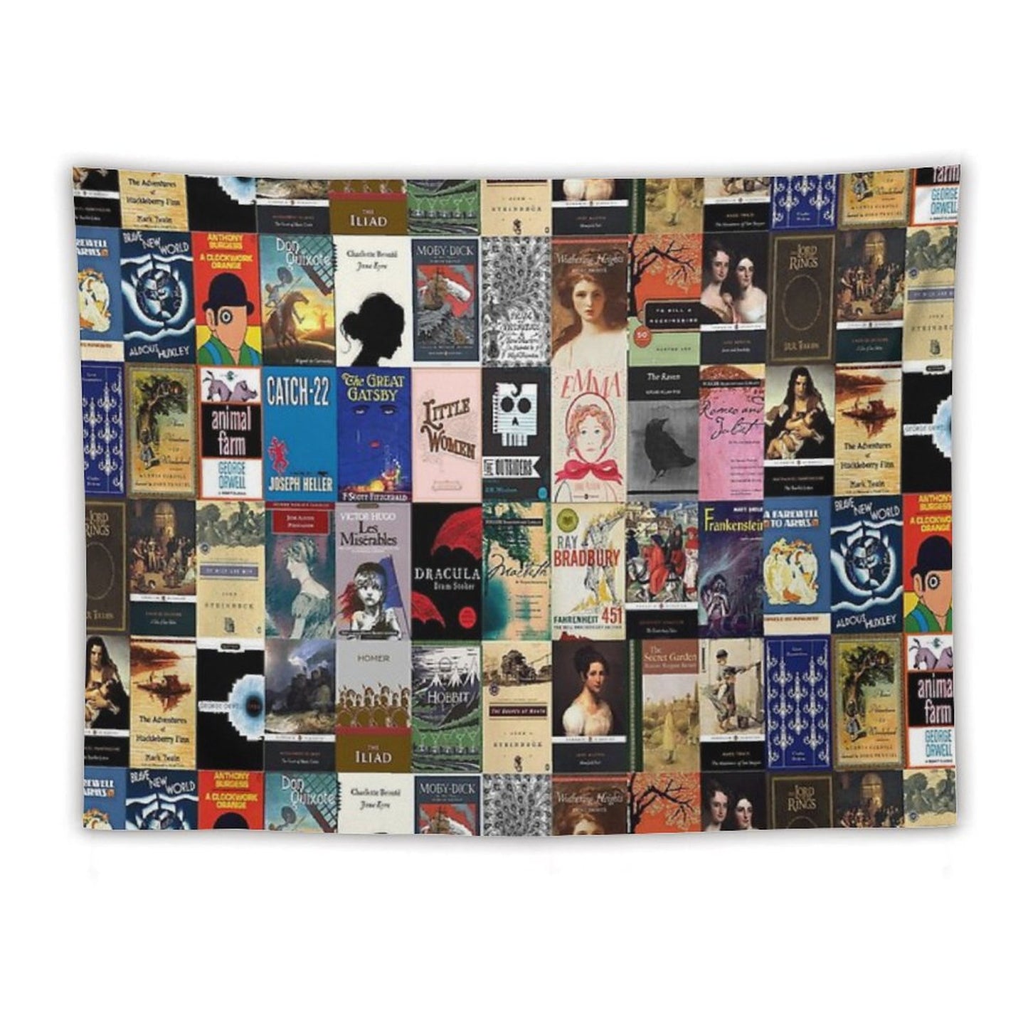 Classic Literature Book Covers Tapestry