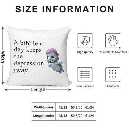 Bibble Meme Soft Reinforced Edging Throw Pillow