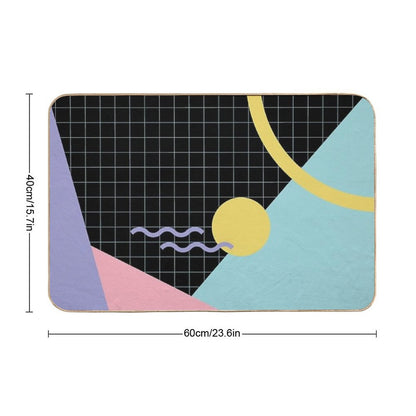 Memphis Pattern 7 - Retro 80s  90s Bath Mat