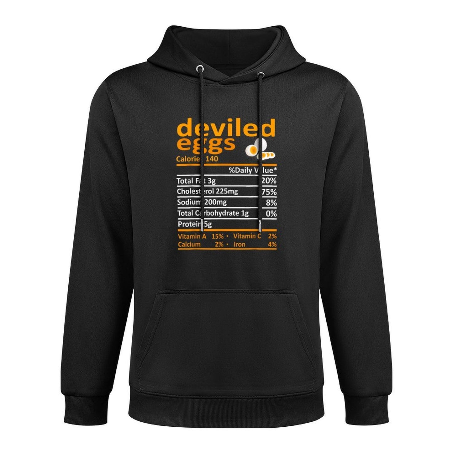 Deviled Egg Nutrition Facts Thanksgiving Costume Christmas Cotton-Polyester Blend Hoodie