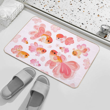 Cherry Blossom Goldfish 2 Bath Mat
