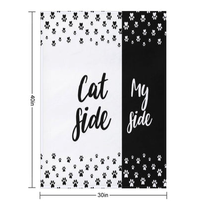 Cat Side My Side Funny Cat Owner Bedding Throw Blanket