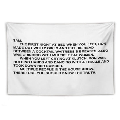 THE NOTE Tapestry