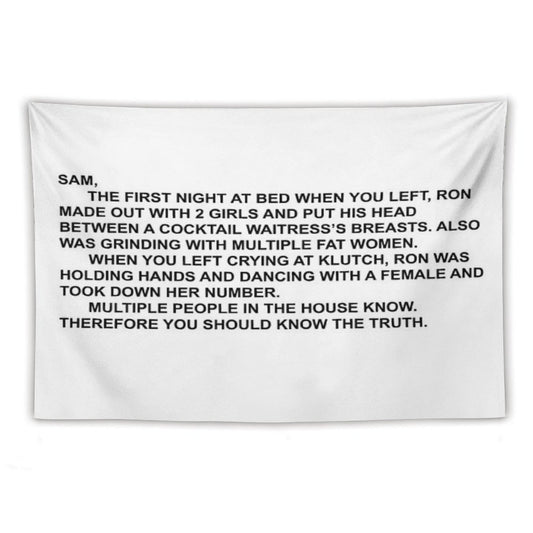 THE NOTE Tapestry