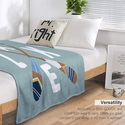 Life Is Better At The LAKE Painted Paddles Throw Blanket