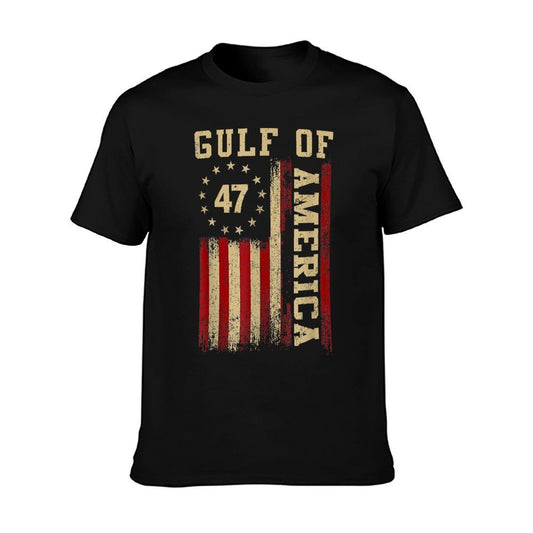 Gulf of Merica Retro Vintage USA Flag Mens Women T-Shirt