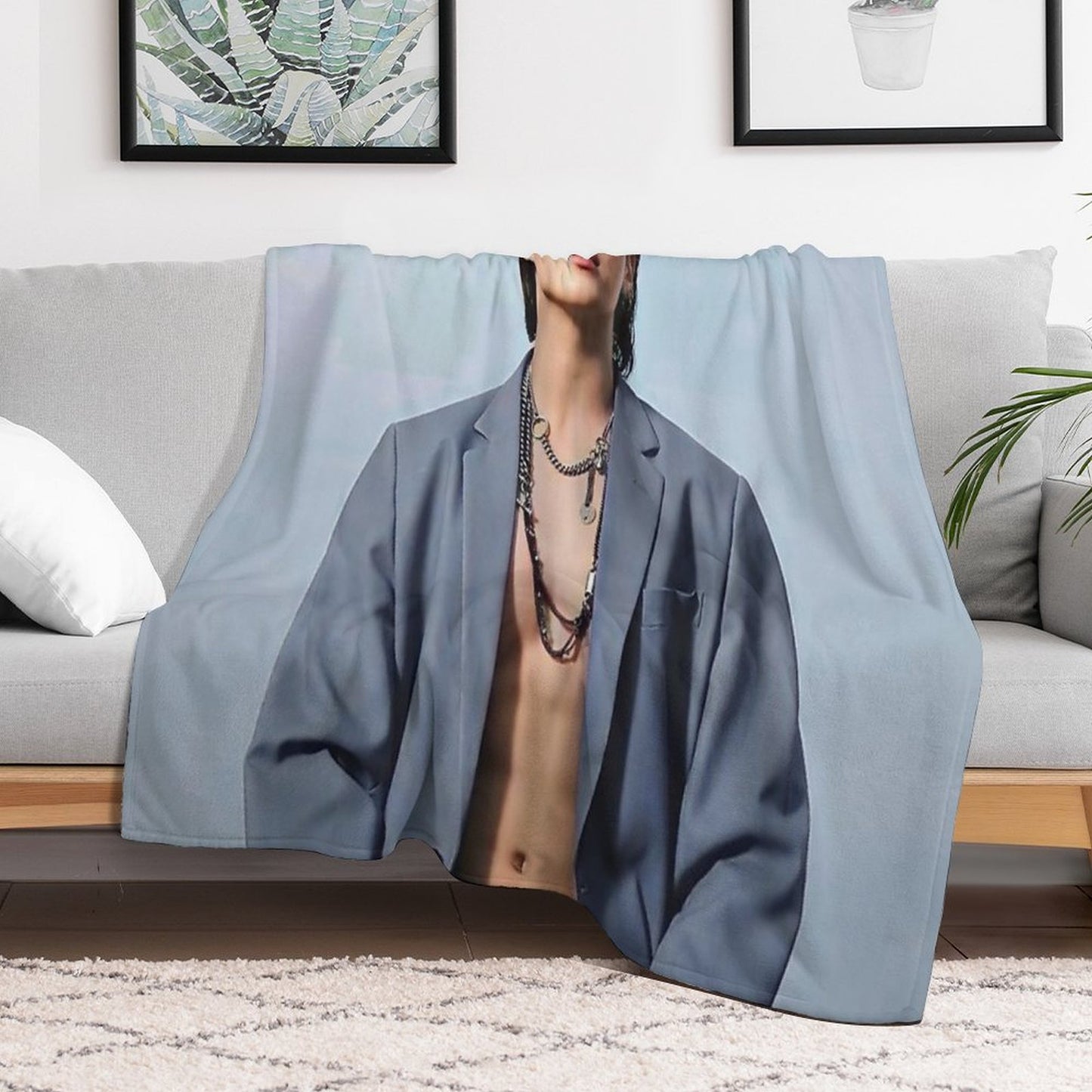 Jungkook Colored Throw Blanket