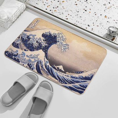 The Great Wave Off Kanagawa by Katsushika Hokusai (c 1830-1833) Bath Mat