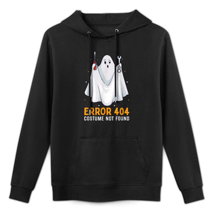 Funny Error 404 Costume Not Found Easy Lazy Halloween Ghost Durable Construction Hoodie