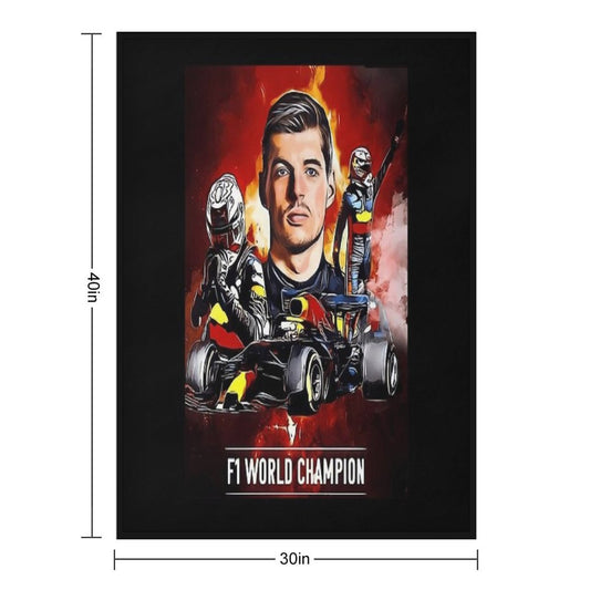 Max Verstappen F1 World Champion Throw Blanket