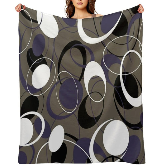 Retro 60s Ovals Throw Blanket