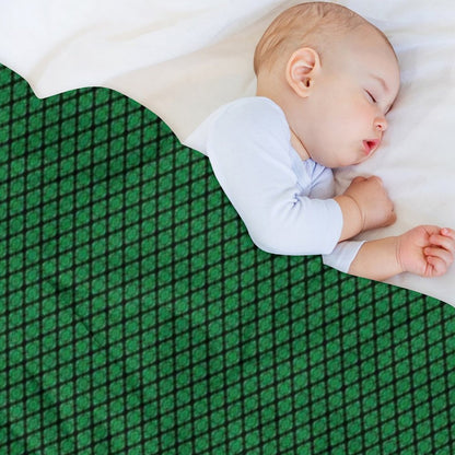 Green And Black Medallions Throw Blanket