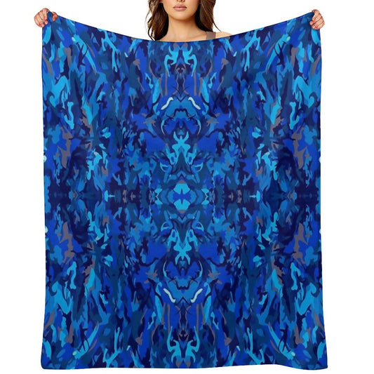 A Mix Up of The Blues Throw Blanket