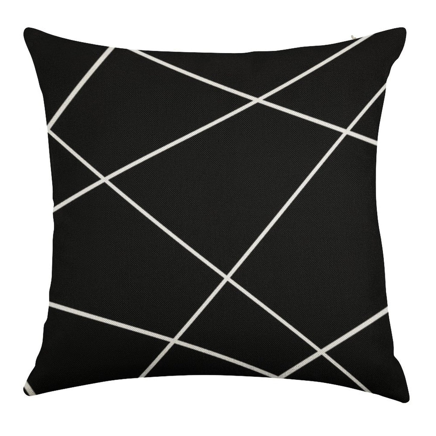 Geometric Abstract - Black And White. Linen Throw Pillow Cover