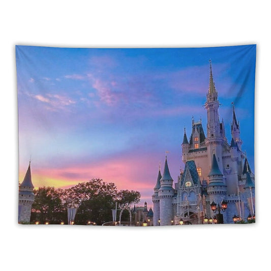 Castle Sunset Tapestry