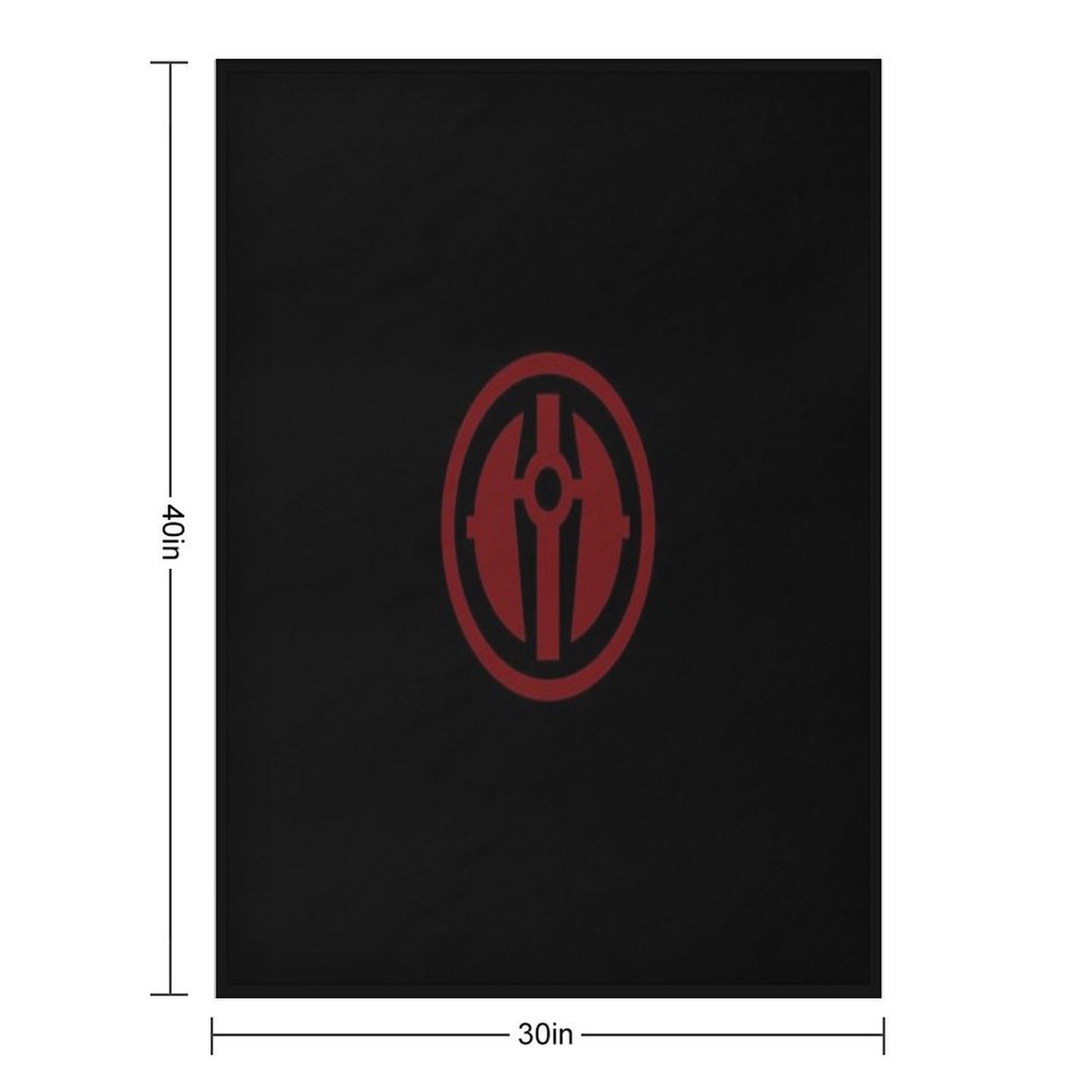 Darth Revan Emblem in Red Throw Blanket