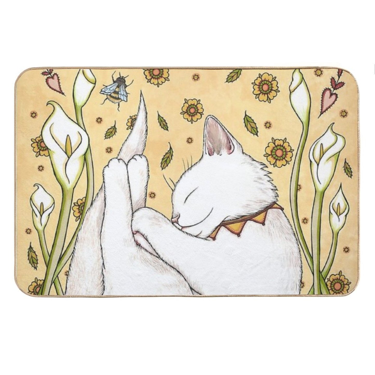 Butterflies And Bees Bath Mat