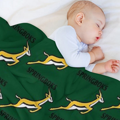 Springboks - The South Africa National Rugby Union Team Throw Blanket