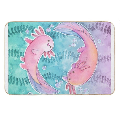 Super Cute Axolotl - Kawaii Bath Mat
