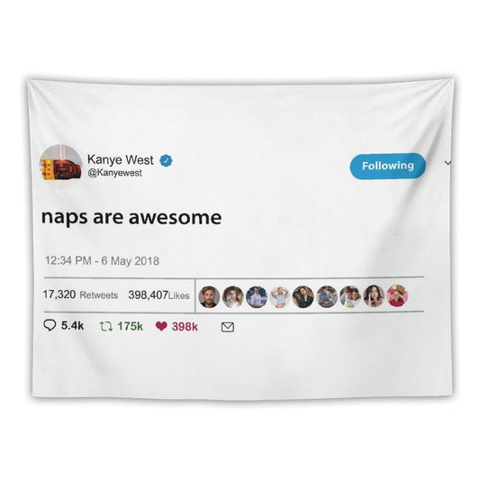 Kanye West Rapper Naps Are Awesome Tapestry