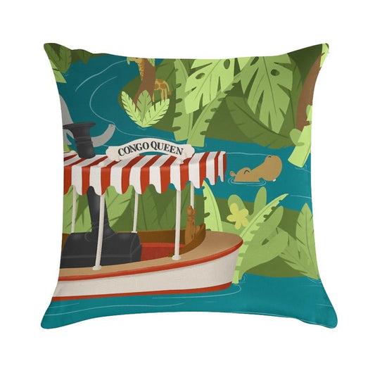 Cruising The Jungle Soft Skin-Friendly Throw Pillow