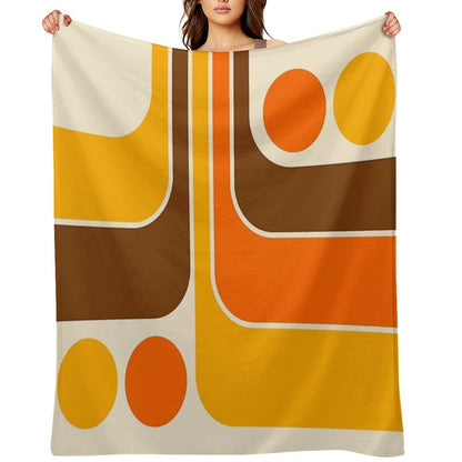 Retro Geometric Design 624 Throw Blanket