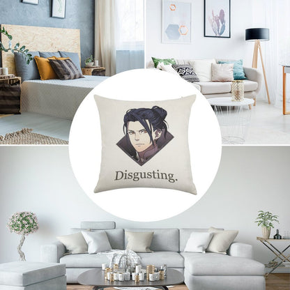 Felix Disgusting V2 Linen Throw Pillow Cover