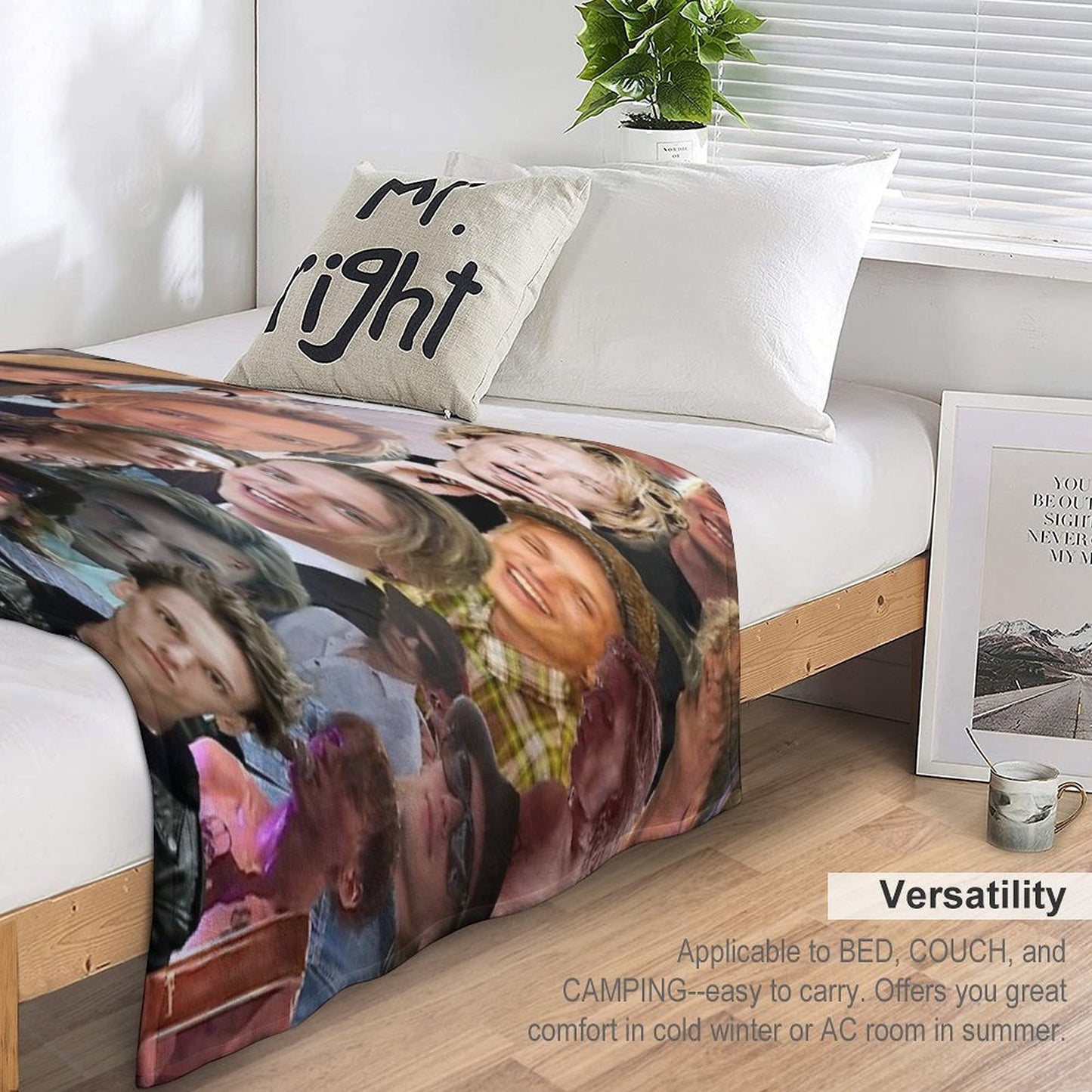 Jamie Campbell Bower Photo Collage Throw Blanket