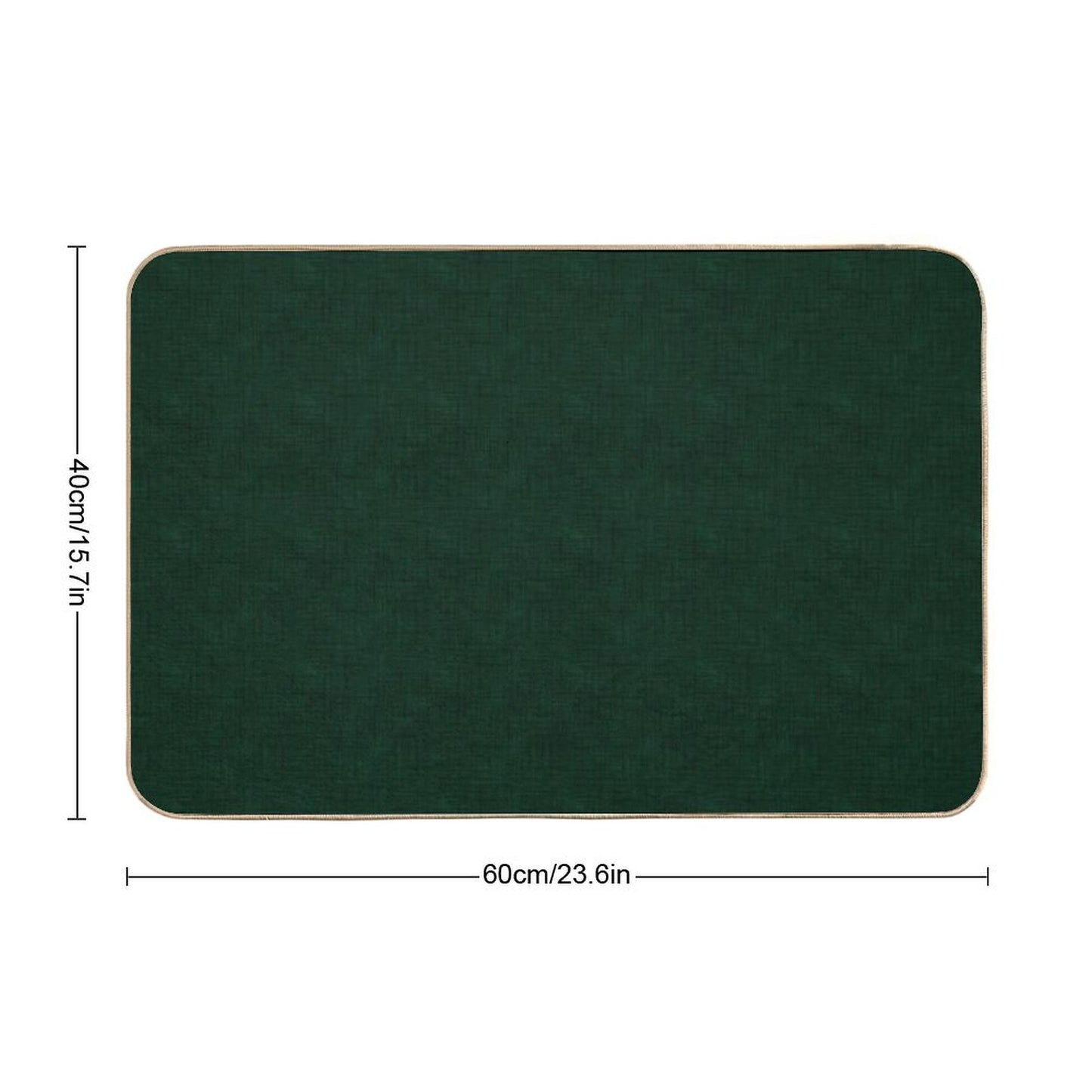 Textured Dark Green, Solid Green Bath Mat