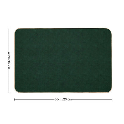 Textured Dark Green, Solid Green Bath Mat