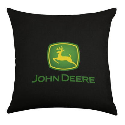 Rich with John Deere Linen Throw Pillow Cover