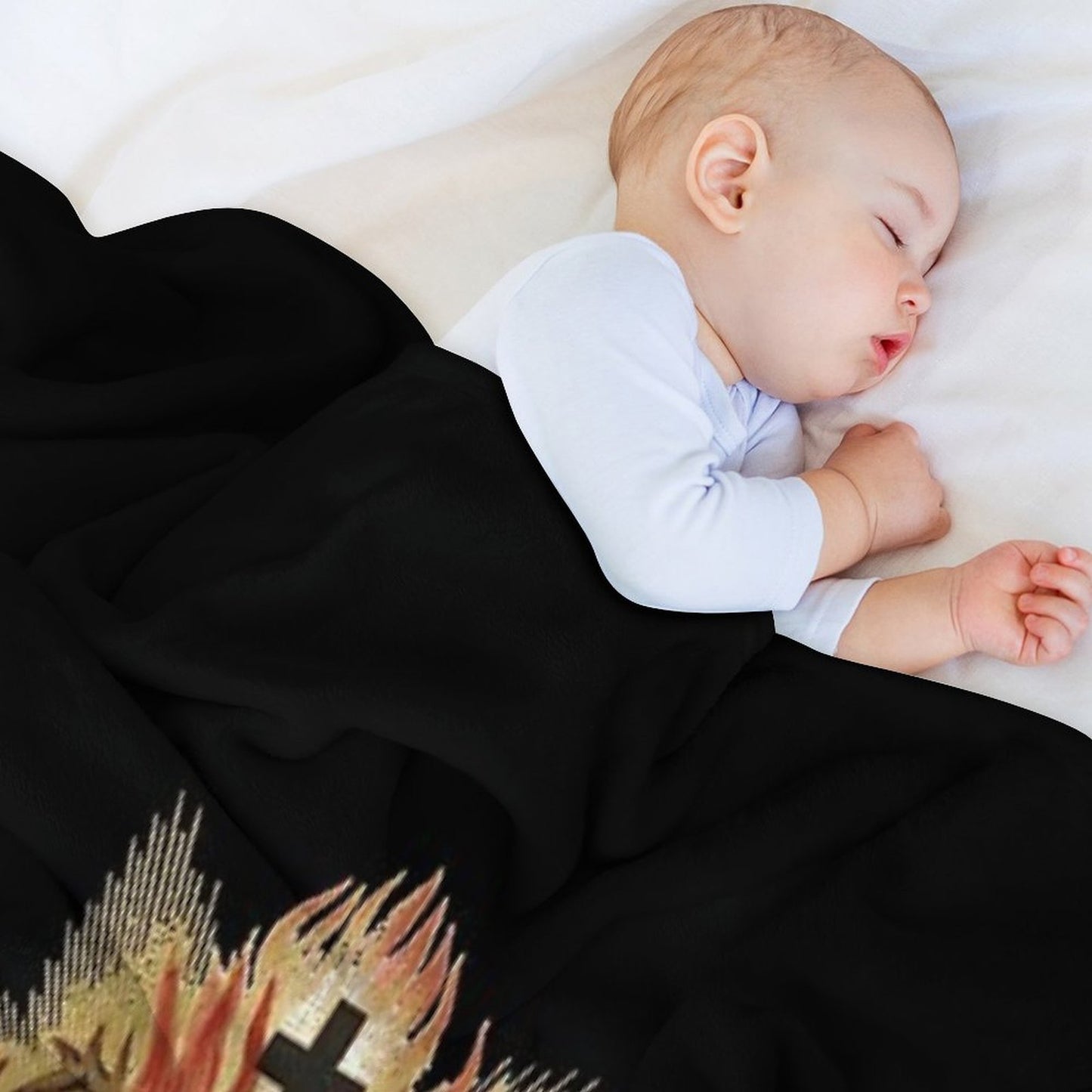 Sacred Heart of Jesus Catholic Throw Blanket