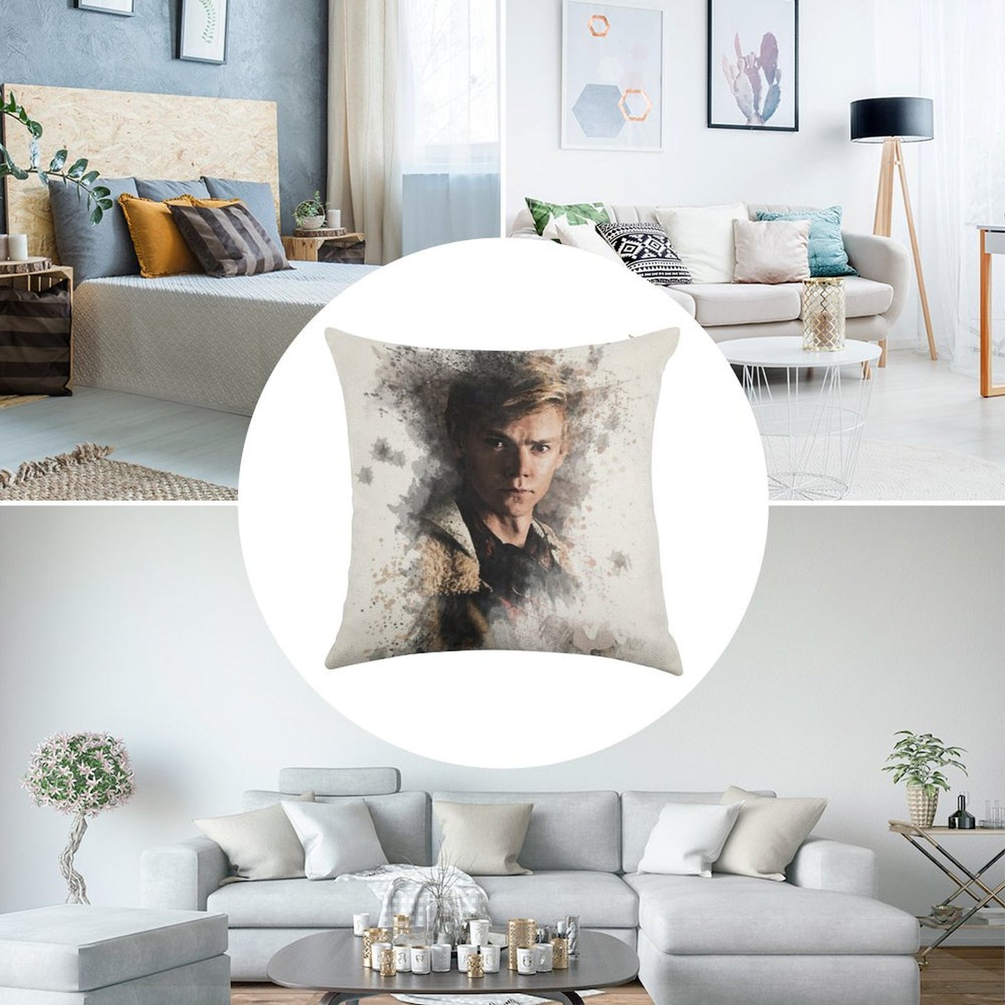 Newt - Maze Runner Death Cure Painting Design Color Linen Throw Pillow Cover