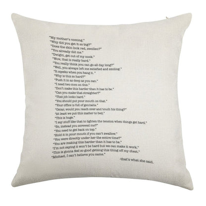 Every That's What She Said From The Office Linen Throw Pillow Cover
