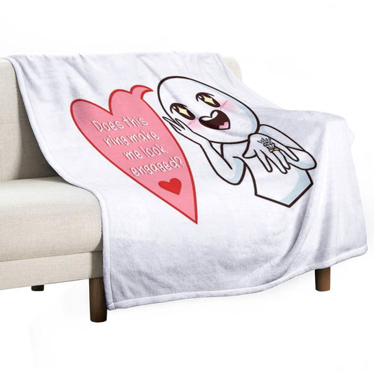 OMG I’m Engaged! Fun And Flirty Sticker Throw Blanket