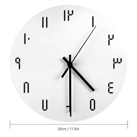 Arabic Numerals  Digital Font Wall Wall Clock