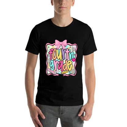 Fourth Grade Floral Coquette 4th Grade Girls Back To School  Easy-care T-Shirt