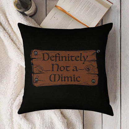 Definitely Not A Mimic Linen Throw Pillow Cover