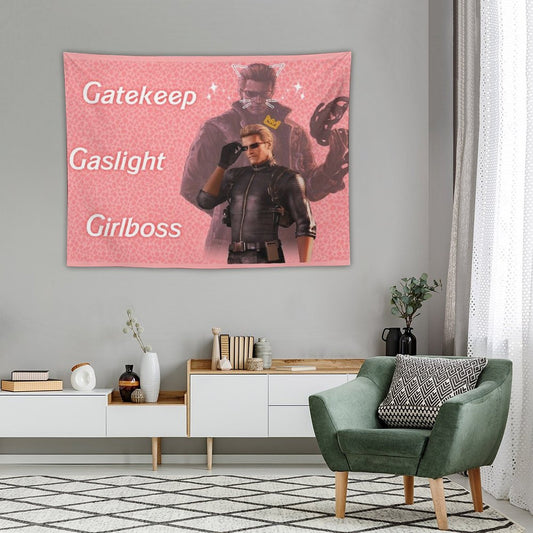 Wesker  Gaslight Gatekeep Girlboss Tapestry