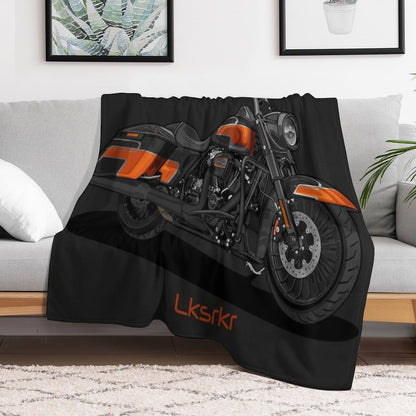Harley Davidson Artwork Throw Blanket