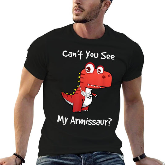 Funny Get Well Broken Arm Dinosaur with A Cast My Armissaur  Vintage-inspired T-Shirt