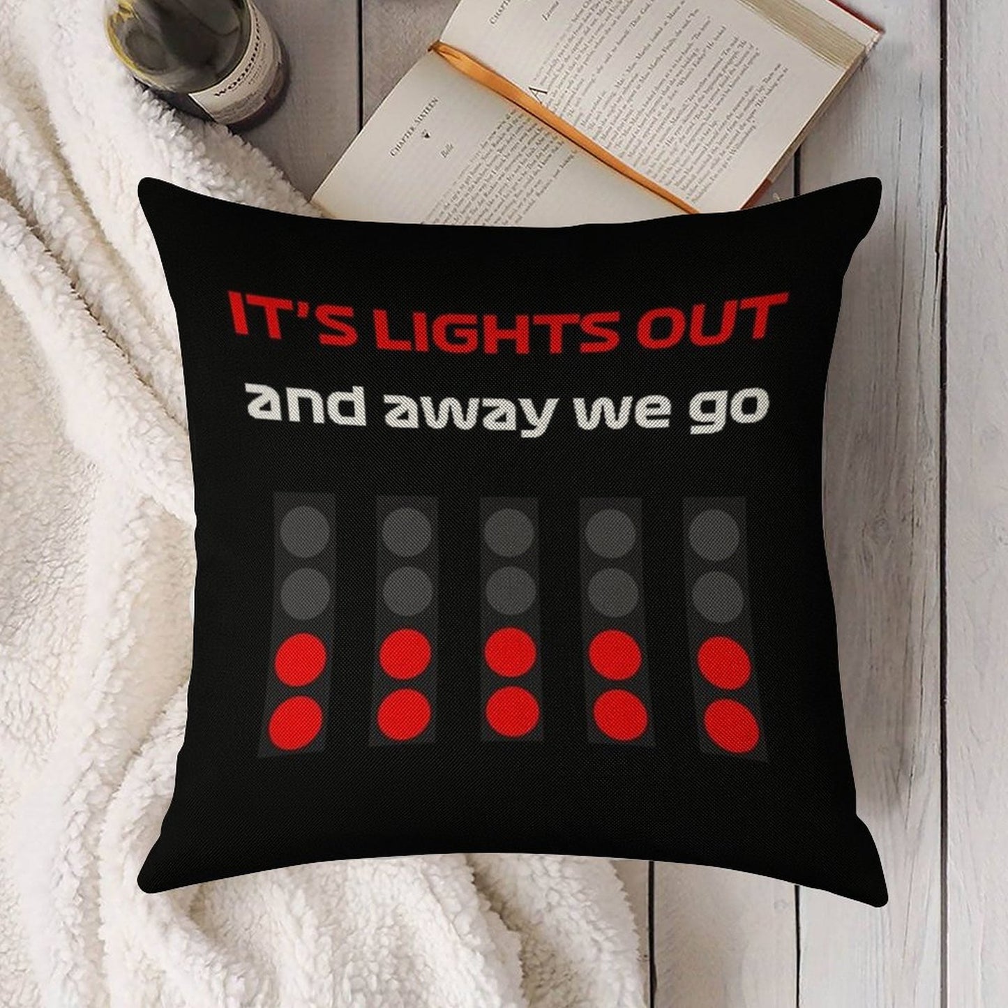 It's Lıghts Out And Away We Go Linen Throw Pillow Cover