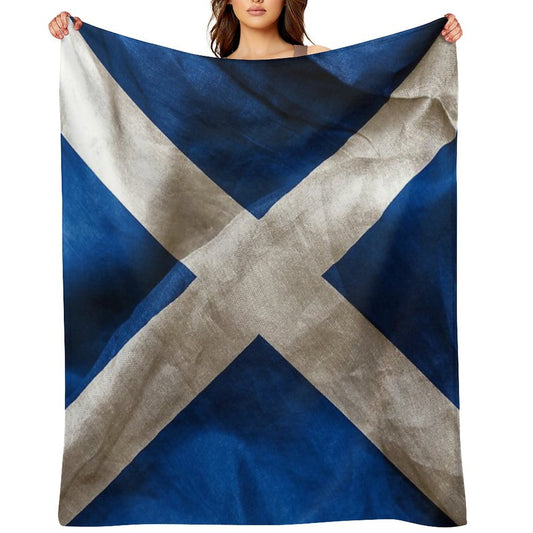 Scottish Flag Throw Blanket