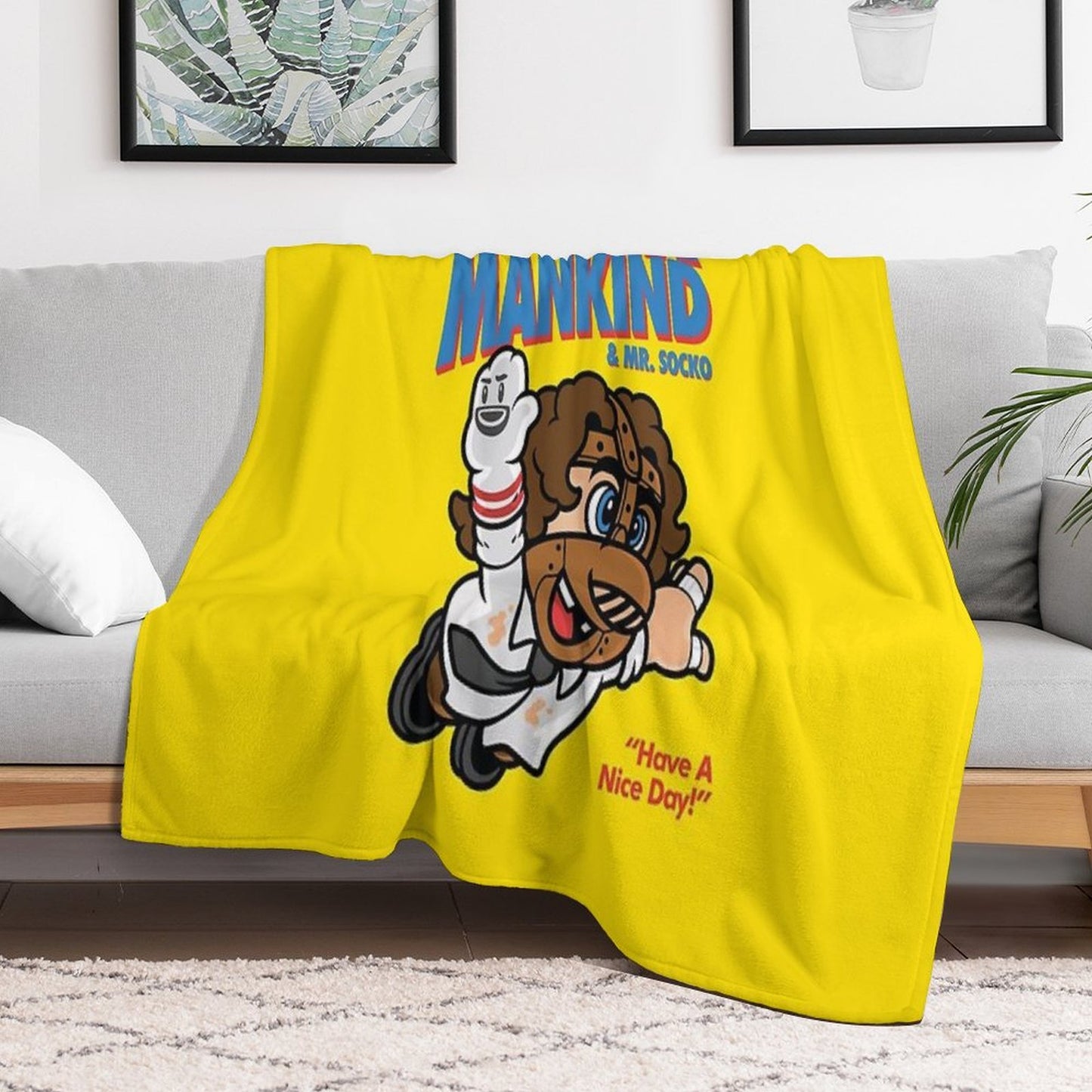 Super Mankind Throw Blanket